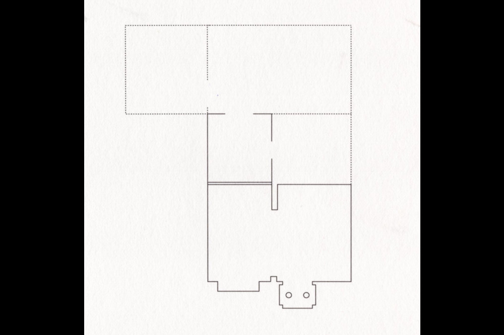 Detail: Floor plan of the flat [aus: Dorit Margreiter]